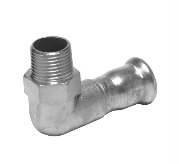 istock Valve water pipe connection, plumbing - isolated on white background. 675752692