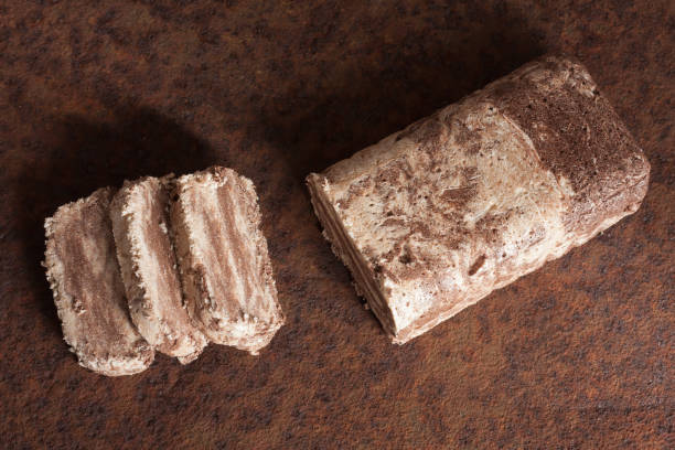 istock Sliced greek sesame halva with cocoa 675752864