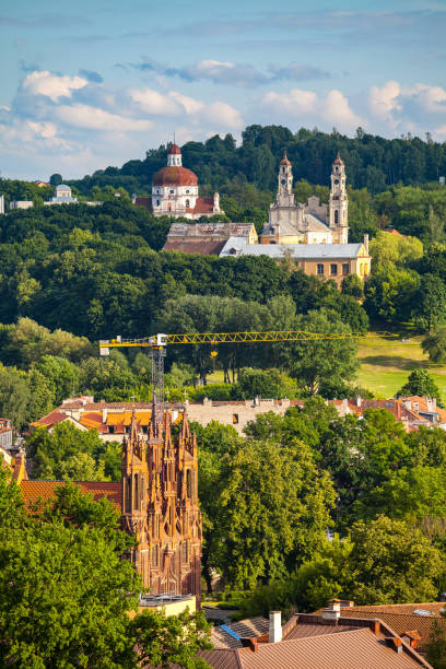 Vilnius summer panoramic view from Gediminas castle tower. Lithuania.
