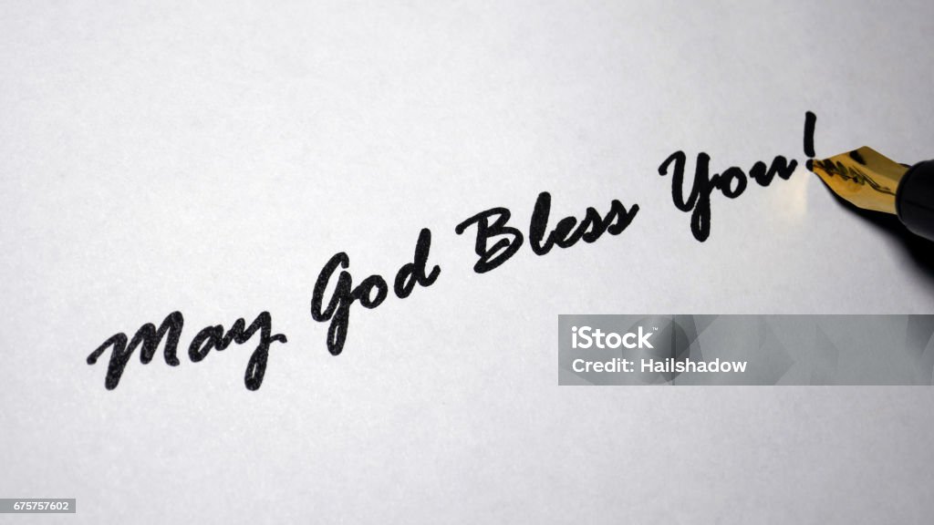 May God Bless You! Religious Blessing Stock Photo