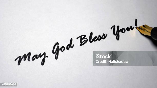 May God Bless You Stock Photo - Download Image Now - Religious Blessing, Single Word, Abstract