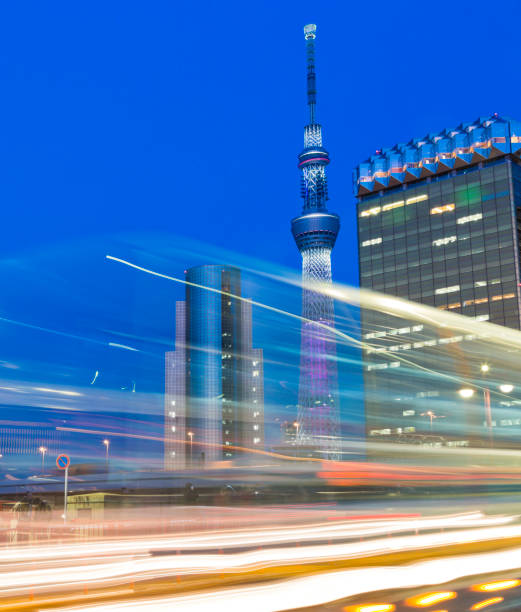 istock Tokyo Sky Tree and Night Traffic Scene 675770738
