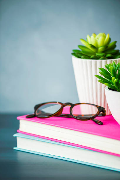 Desk with succulents and business elements