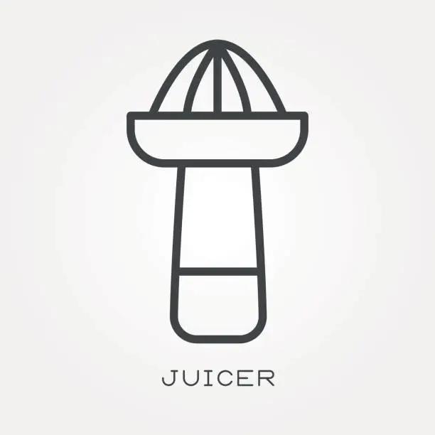 Vector illustration of Line icon juicer