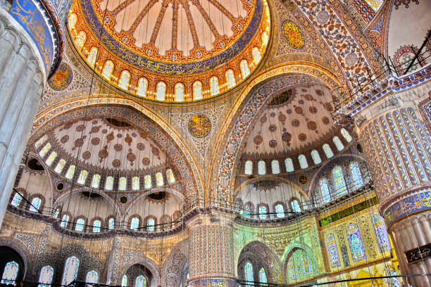 istock Interior of Sultan Ahmed Mosque or Blue Mosque in Istanbul 675793476