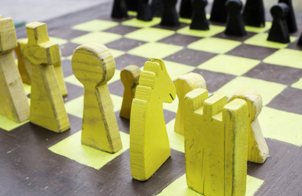 istock Old wooden chess 675794058