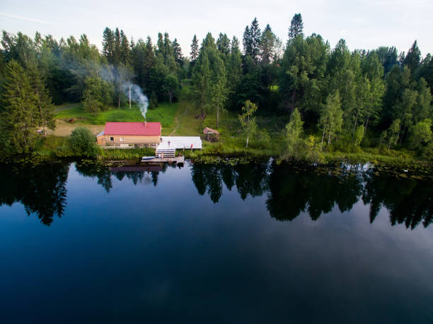 istock Karelia lake aerial view 675796674