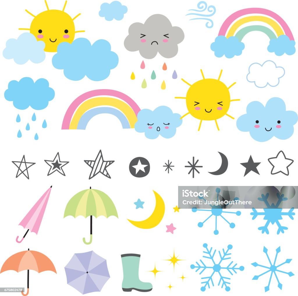 Weather Forecast Vector illustration of weather forecast graphics. Cloud - Sky stock vector