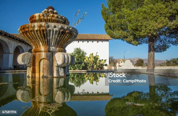 San Miguel Fountain Stock Photo - Download Image Now - San Luis Obispo - California, California, Architecture