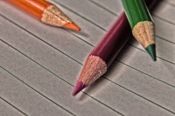 Colored Pencil Background stock photo