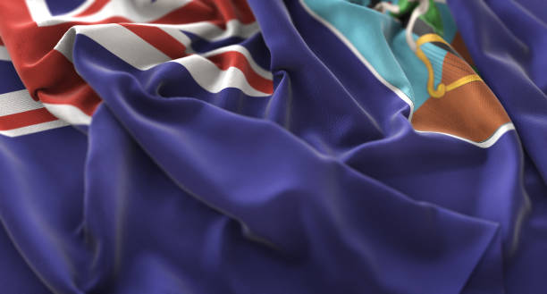 istock Montserrat Flag Ruffled Beautifully Waving Macro Close-Up Shot 675811370