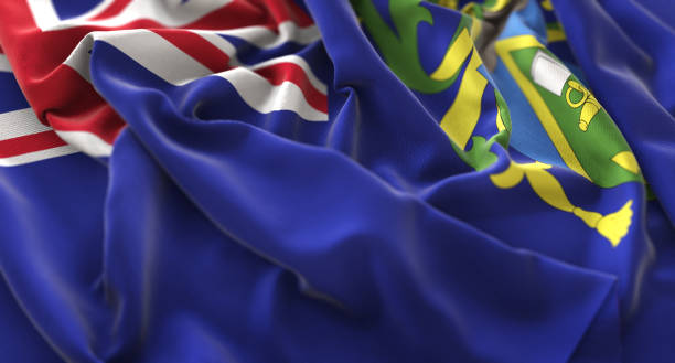 istock Pitcairn Islands Flag Ruffled Beautifully Waving Macro Close-Up Shot 675812634