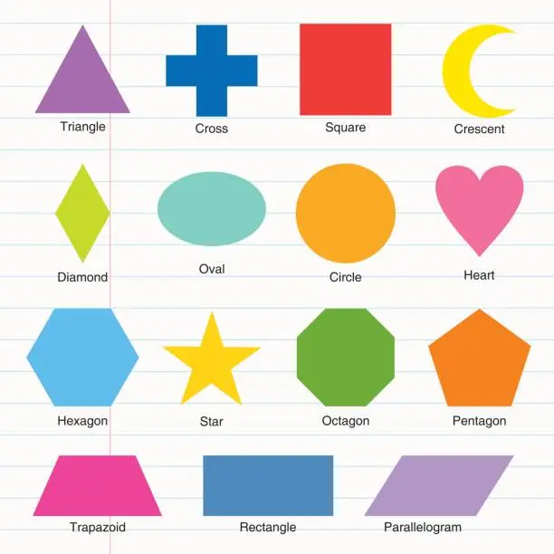 Vector illustration of shapes chart