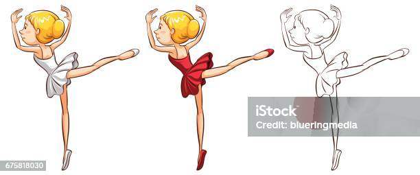 Doodle Character For Ballerina Stock Illustration - Download Image Now - Activity, Adult, Art