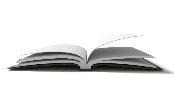 istock blank white book with brown hardcover on isolated white background in 3D rendering 675823244