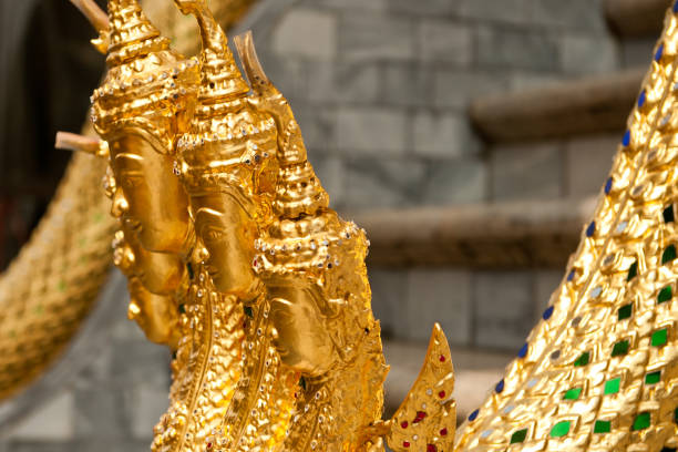 istock Gold statue in the temple, Bangkok 675824170