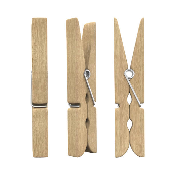 istock Wooden Clothespin Isolated 675826636