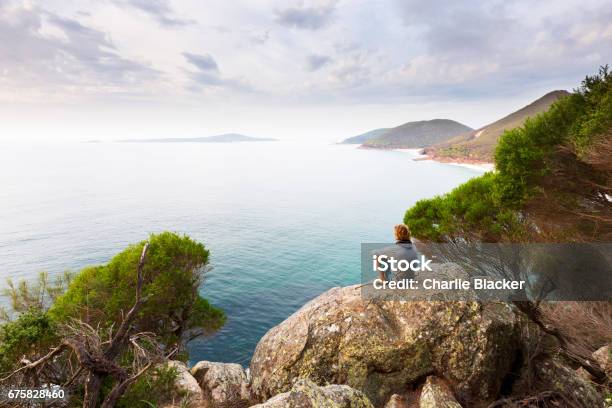 Panoramic Ocean View Stock Photo - Download Image Now - Australia, Newcastle - New South Wales, Hiking