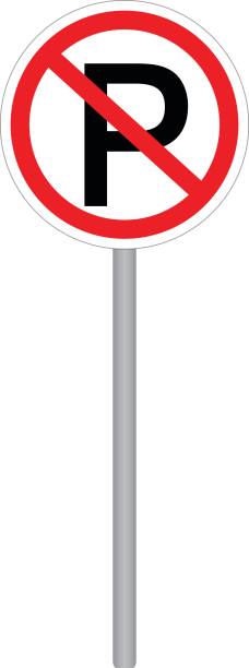 No Parking Sign Sign Prohibiting Parking Stock Illustration