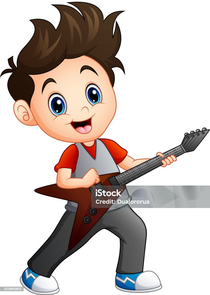 Ilustración de Niño De Dibujos Animados Tocando Guitarra Eléctrica y más Vectores Libres de Derechos de Cantar - iStock Ilustración de Niño De Dibujos Animados Tocando Guitarra Eléctrica y más Vectores Libres de Derechos de Cantar - iStock
