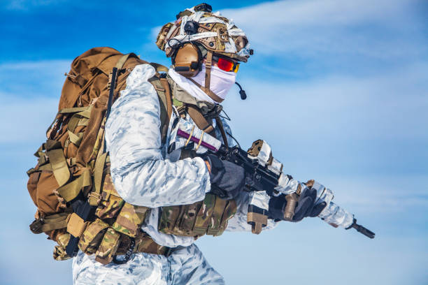 istock Winter arctic mountains warfare 675899818