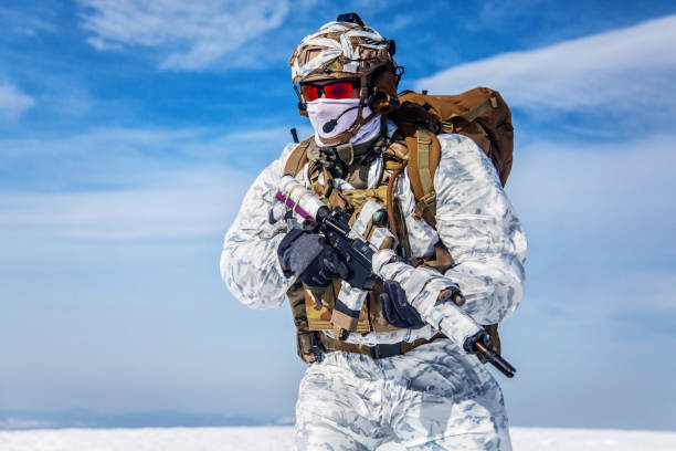 istock Winter arctic mountains warfare 675899980