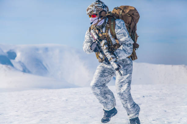 istock Winter arctic mountains warfare 675900100