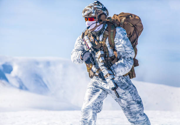 Winter arctic mountains warfare