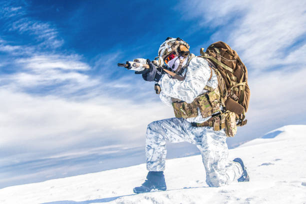 istock Winter arctic mountains warfare 675900362