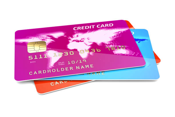 istock Credit cards on a white 675912862