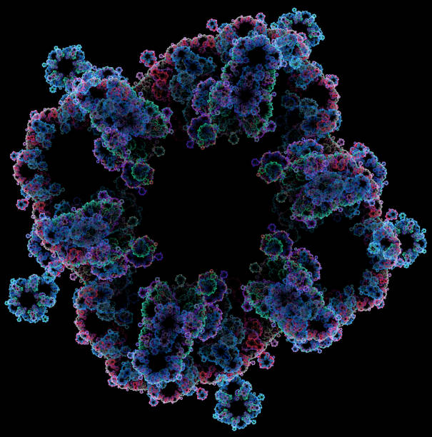 Computer rendered 3d abstract fractal illustration background for creative design