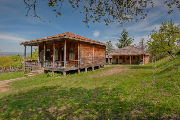 istock Ethnographic buildings in Tbilisi 675914232
