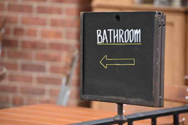 sign for public toilets in Central Park