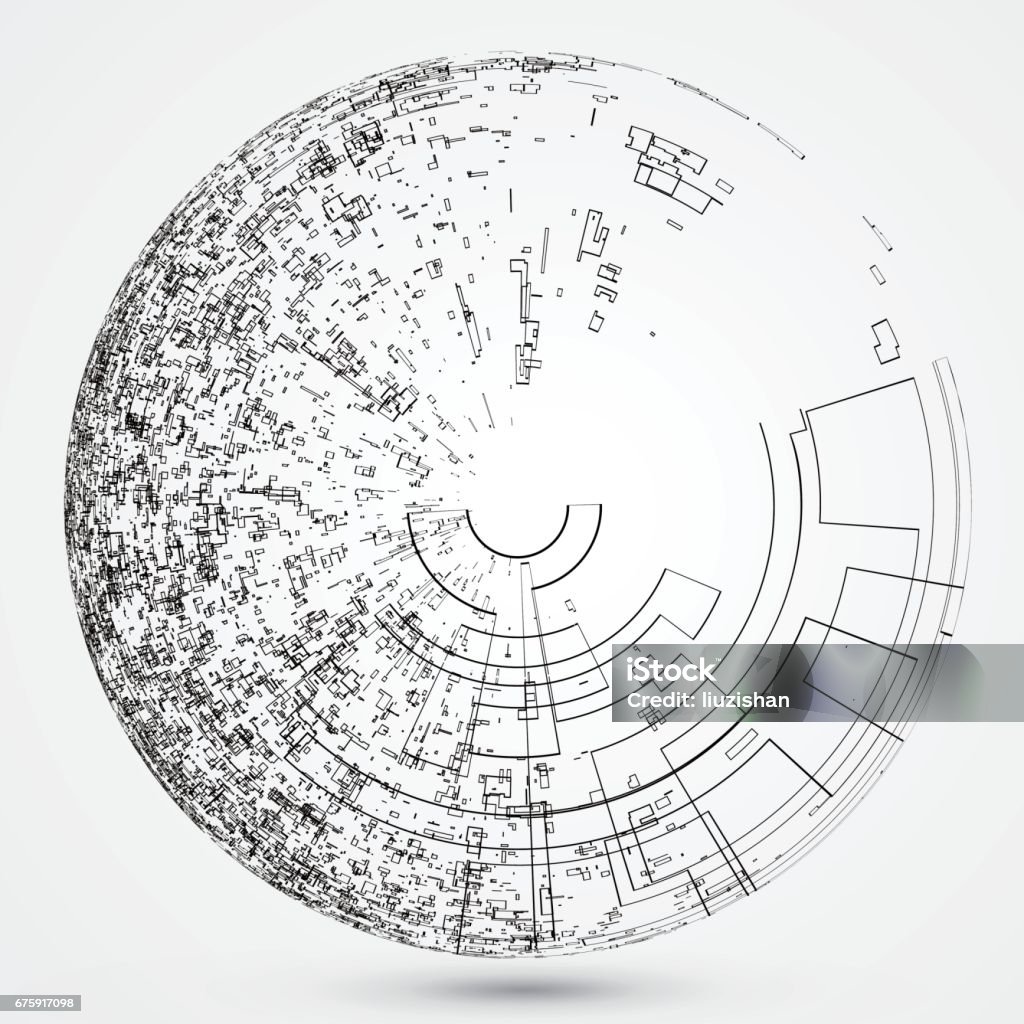 Spherical Graphics Abstract Spherical Graphic Design Stock Illustration - Download Image ...