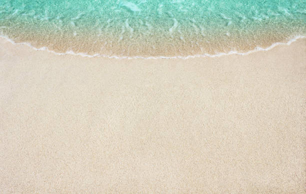 istock Soft wave of blue ocean the beach 675929212