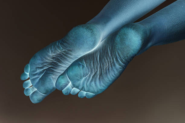 tacchi femminili della pelle disidratata - pedicure human foot podiatrist moisturizer foto e immagini stock