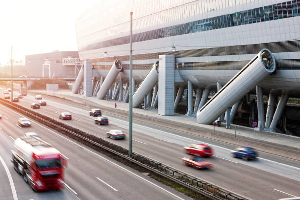 istock Traffic on Highway at Sunset, Frankfurt, Germany 675942096