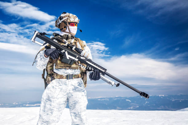 istock Winter arctic mountains warfare 675949506
