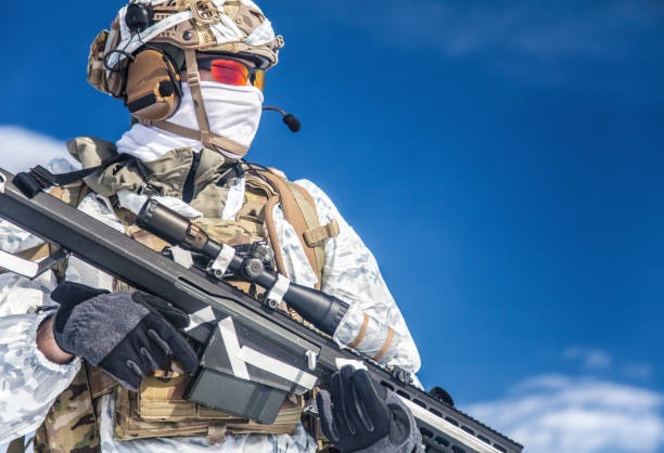 istock Winter arctic mountains warfare 675951660