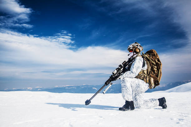 istock Winter arctic mountains warfare 675951852