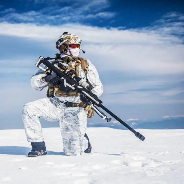 Photo of Winter arctic mountains warfare