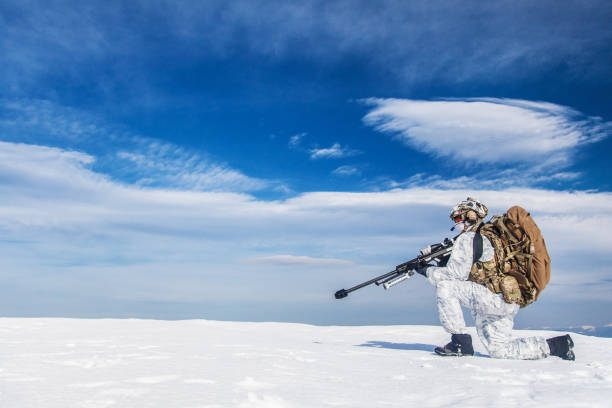 istock Winter arctic mountains warfare 675952134