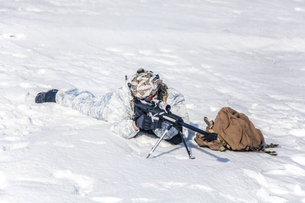 istock Winter arctic mountains warfare 675952570