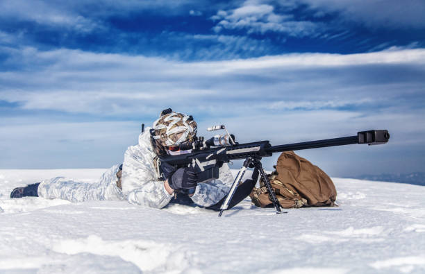 istock Winter arctic mountains warfare 675952634