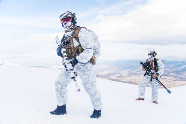 istock Winter arctic mountains warfare 675952840