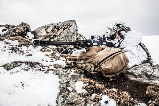 istock Winter arctic mountains warfare 675953030