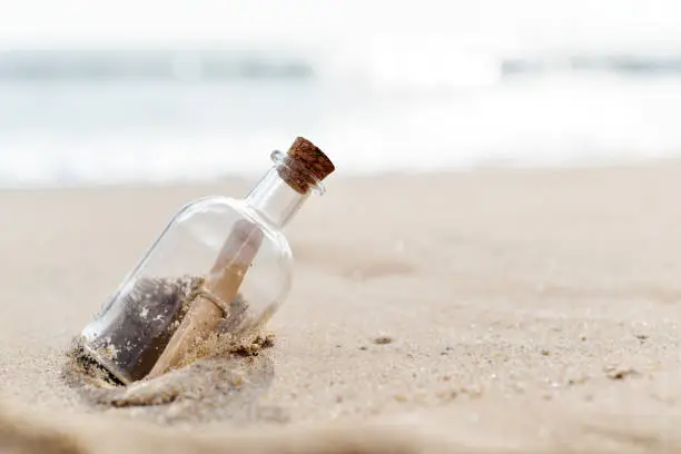 Photo of message in a bottle