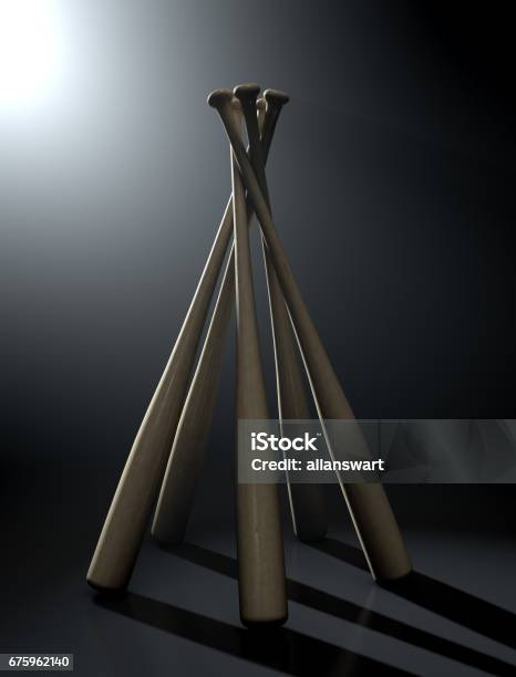 Bat Array Baseball Bat Array Dark 2 Stock Photo - Download Image Now - Activity ...