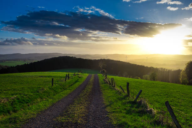 istock The landscape of a field at sunset 675962156