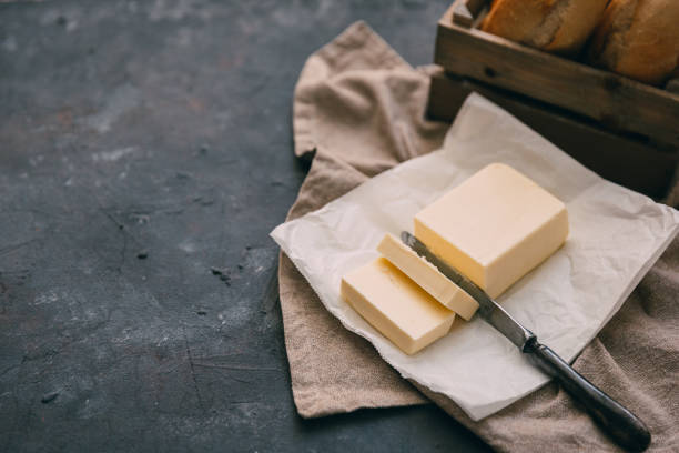 bastone di burro - butter margarine fat bread foto e immagini stock